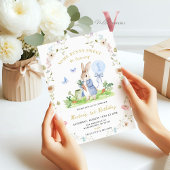 Invitation N'IMPORTE QUEL ÂGE Bleu Aquarelle Fleur sauvage An