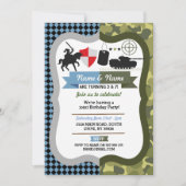 Invitation N'importe quel âge Chevalier et l'armée Joint Boys (Devant)