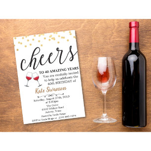 Invitation N'IMPORTE QUEL ÂGE - Chevaucher vin Anniversaire I