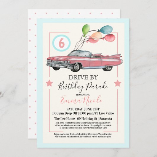 Invitation N'IMPORTE QUEL ÂGE - Conduire Par Virtual Girl Bir (Devant / Derrière)