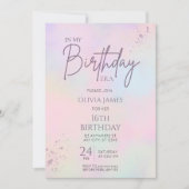 Invitation N'importe quel âge de mon anniversaire fille anniv (Devant)