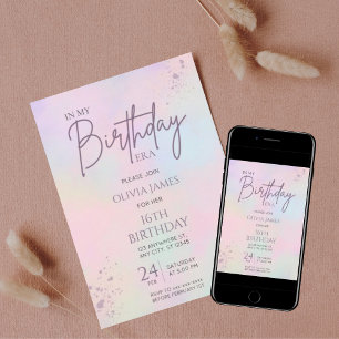 Invitation N'importe quel âge de mon anniversaire fille anniv