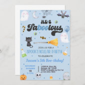Invitation N'IMPORTE QUEL ÂGE fabuleux Halloween garçon boo-a (Devant / Derrière)
