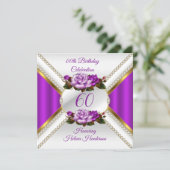 Invitation N'importe quel âge Femmes fête d'anniversaire Whit (Debout devant)