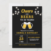 Invitation N'Importe Quel Âge Fête D'Anniversaire De La Soiré (Devant)