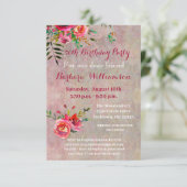 Invitation N'importe quel âge Floral Special Friend Anniversa (Debout devant)