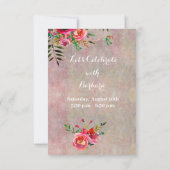 Invitation N'importe quel âge Floral Special Friend Anniversa (Dos)