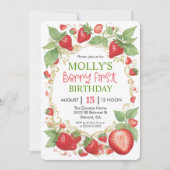 Invitation N'IMPORTE QUEL ÂGE - Fraise très Berry Anniversair (Devant)