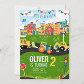 Invitation N'importe quel âge, Jour de tracteur vert (Devant)