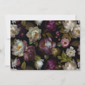 Invitation N'importe quel âge | Moderne Black Moody Dark Flor (Dos)