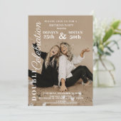 Invitation N'importe quel âge Moderne Elégante fête d'anniver (Debout devant)