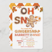 Invitation N'IMPORTE QUEL ÂGE - Oh Snap Gingerbread Invitatio (Devant / Derrière)