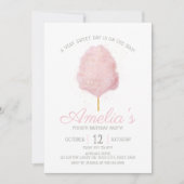 Invitation N'importe quel âge Parties scintillant rose Coton  (Devant)