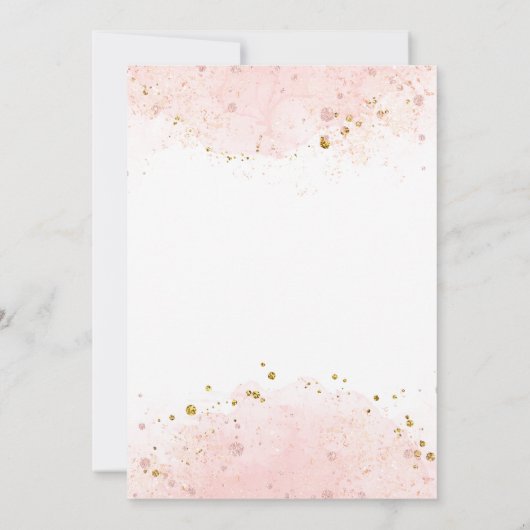 Invitation N'importe quel âge Parties scintillant rose Coton  (Dos)