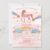 Invitation N'IMPORTE QUEL ÂGE - Parties scintillant Unicorn I (Devant)