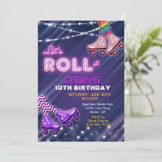 Invitation N'IMPORTE QUEL ÂGE - Patinage à rouleaux Invitatio (Debout devant)