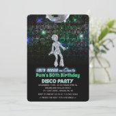 Invitation N'IMPORTE QUEL ÂGE - Retro Disco Anniversaire Fête (Debout devant)