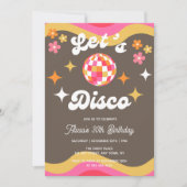 Invitation N'importe quel âge Retro Super les années 70 Disco (Devant)