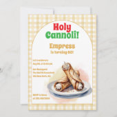Invitation N'importe quel âge Saint Cannoli moderne fête d'an (Devant)