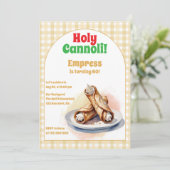 Invitation N'importe quel âge Saint Cannoli moderne fête d'an (Debout devant)
