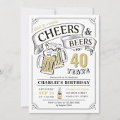 Invitation N'Importe Quel Âge Salutations Et Bières Surprise (Devant)