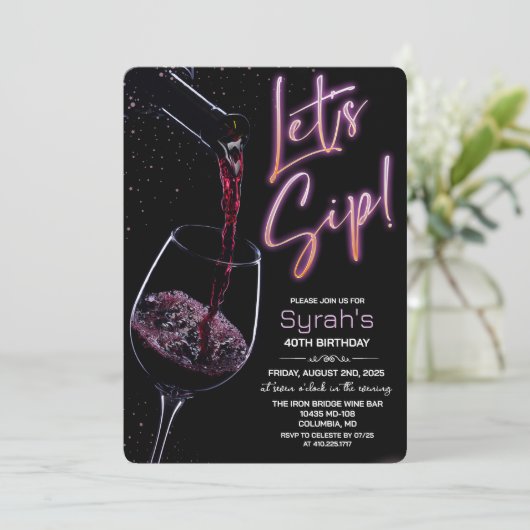 Invitation N'IMPORTE QUEL ÂGE - Sirotons l'invitation d'anniv (Debout devant)