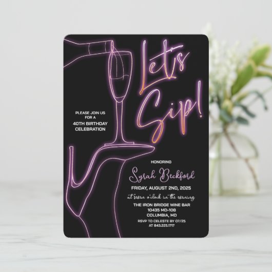 Invitation N'IMPORTE QUEL ÂGE - Sirotons l'invitation d'anniv (Debout devant)