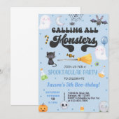 Invitation N'IMPORTE QUEL ÂGE spooktaculaire Halloween garçon (Devant / Derrière)