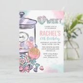 Invitation N'IMPORTE QUEL ÂGE - Thème de bonbons Anniversaire (Debout devant)