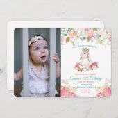 Invitation N'IMPORTE QUEL ÂGE - Un lapin Anniversaire Photo I (Devant / Derrière)