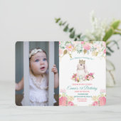 Invitation N'IMPORTE QUEL ÂGE - Un lapin Anniversaire Photo I (Debout devant)