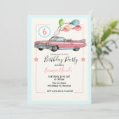 Invitation N'IMPORTE QUEL ÂGE - Voiture Fête d'anniversaire (Debout devant)