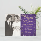 Invitation N'IMPORTE QUEL Anniversaire 2 Photo Chefs Purple & (Debout devant)