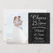 Invitation N'IMPORTE QUEL Anniversaire 2 Photo Cheval Black & (Devant)