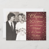 Invitation N'IMPORTE QUEL Anniversaire 2 Photo Cheval Burgund (Devant)