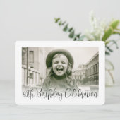 Invitation N'IMPORTE QUEL Anniversaire 2 Photo Moderne Design (Debout devant)