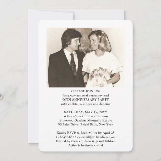 Invitation N'IMPORTE QUEL Anniversaire 2 Photo Nous Faisons T (Dos)