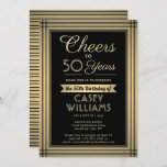 Invitation N'IMPORTE QUEL Anniversaire Cheval Bordure Classiq<br><div class="desc">Famille d'Invitations et amis à une fête d'anniversaire élégante avec des invitations personnalisées de fête en noir et or. Tout le libellé de ce modèle (y compris "Cheers to 50 Years") est mis en place pour un 50ème anniversaire, mais est simple à personnaliser pour n'importe quelle année ou type d'événement....</div>