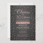 Invitation N'IMPORTE QUEL Anniversaire Cheval rose Confetti B (Devant)