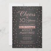 Invitation N'IMPORTE QUEL Anniversaire Cheval rose Confetti B (Devant)