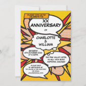 Invitation N'importe quel anniversaire de mariage Fun Retro B (Devant)