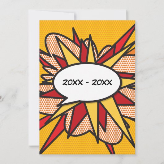 Invitation N'importe quel anniversaire de mariage Fun Retro B (Dos)