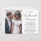 Invitation N'IMPORTE QUEL Anniversaire Renouvellement De Vow  (Dos)