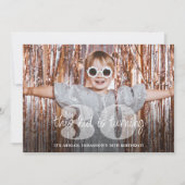 Invitation N'IMPORTE QUEL Anniversaire "This Kid" Modern Scri (Devant)