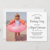 Invitation N'IMPORTE QUEL Anniversaire "This Kid" Modern Scri (Dos)