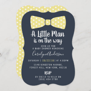 Invitation N'importe quel Baby shower de Cravate de cache de 