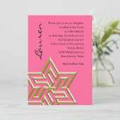 Invitation N'importe quel Bat mitzvah de couleur Grande étoil (Debout devant)