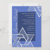 Invitation N'importe quel Bat mitzvah de couleur Grande étoil (Devant)