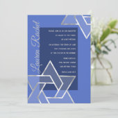 Invitation N'importe quel Bat mitzvah de couleur Grande étoil (Debout devant)