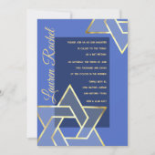 Invitation N'importe quel Bat mitzvah de couleur Grande étoil (Devant)